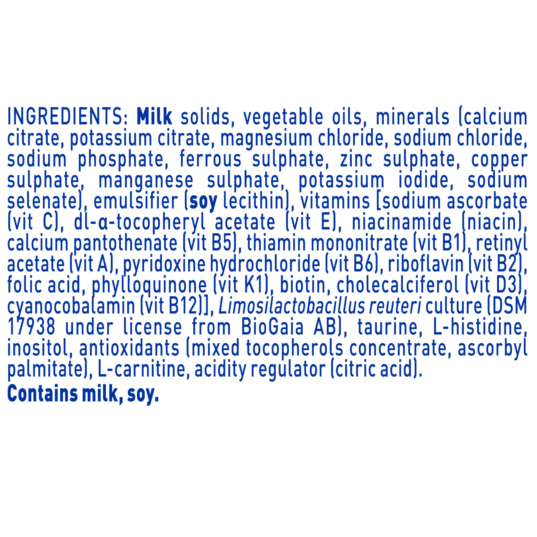 NAN COMFORT 1 800g - Ingredients