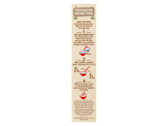 CERELAC Multigrain with Banana and Apple - Preparation Instructions