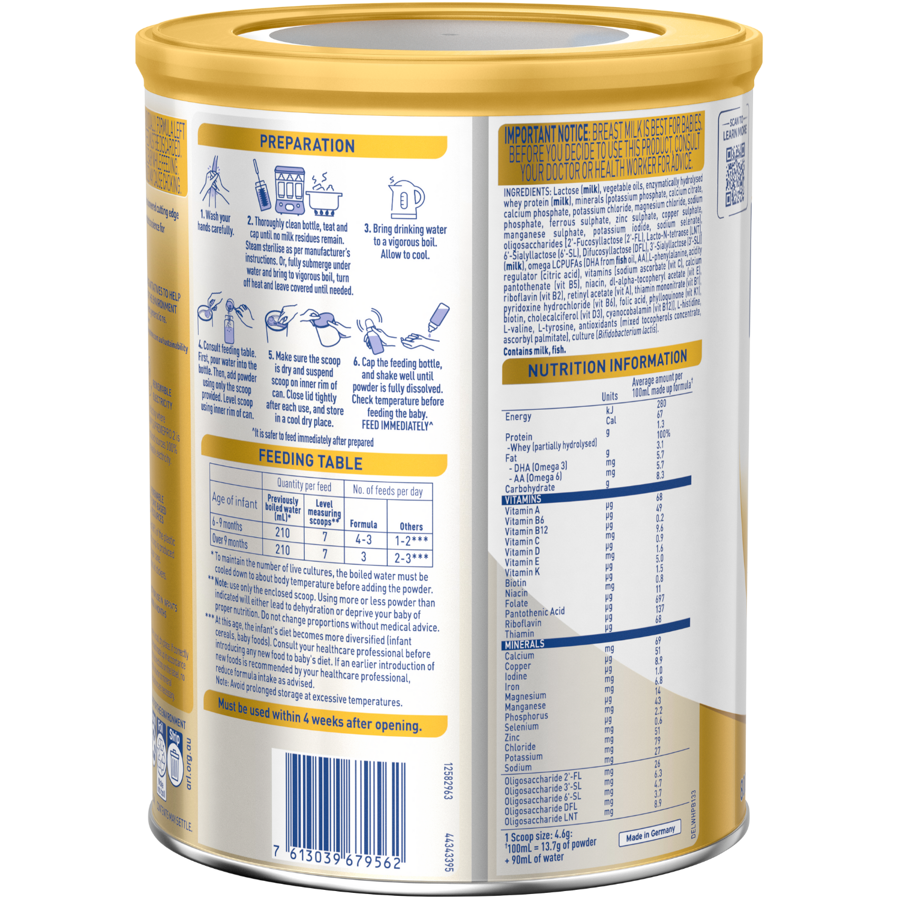 Nestlé NAN SUPREMEpro 2, Premium Follow-On Formula 6-12 Months – 800g Back RHS