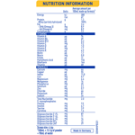 NAN SUPREMEpro 1 800g - Nutrition Information Panel